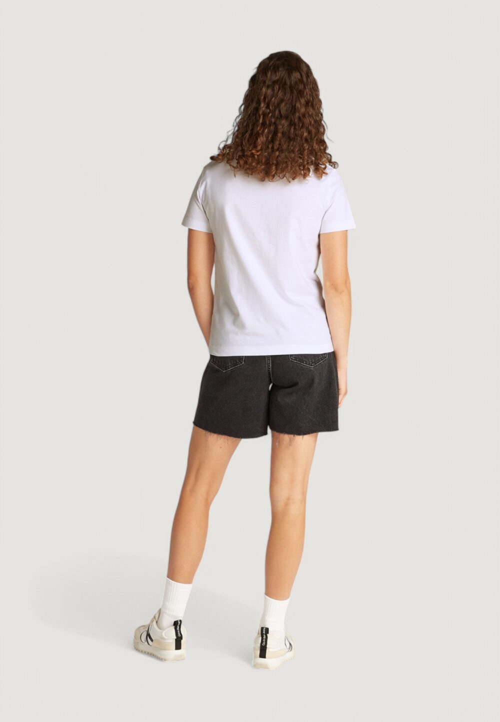 T-shirt Calvin Klein Jeans shadow graphic regular Bianco - Foto 4