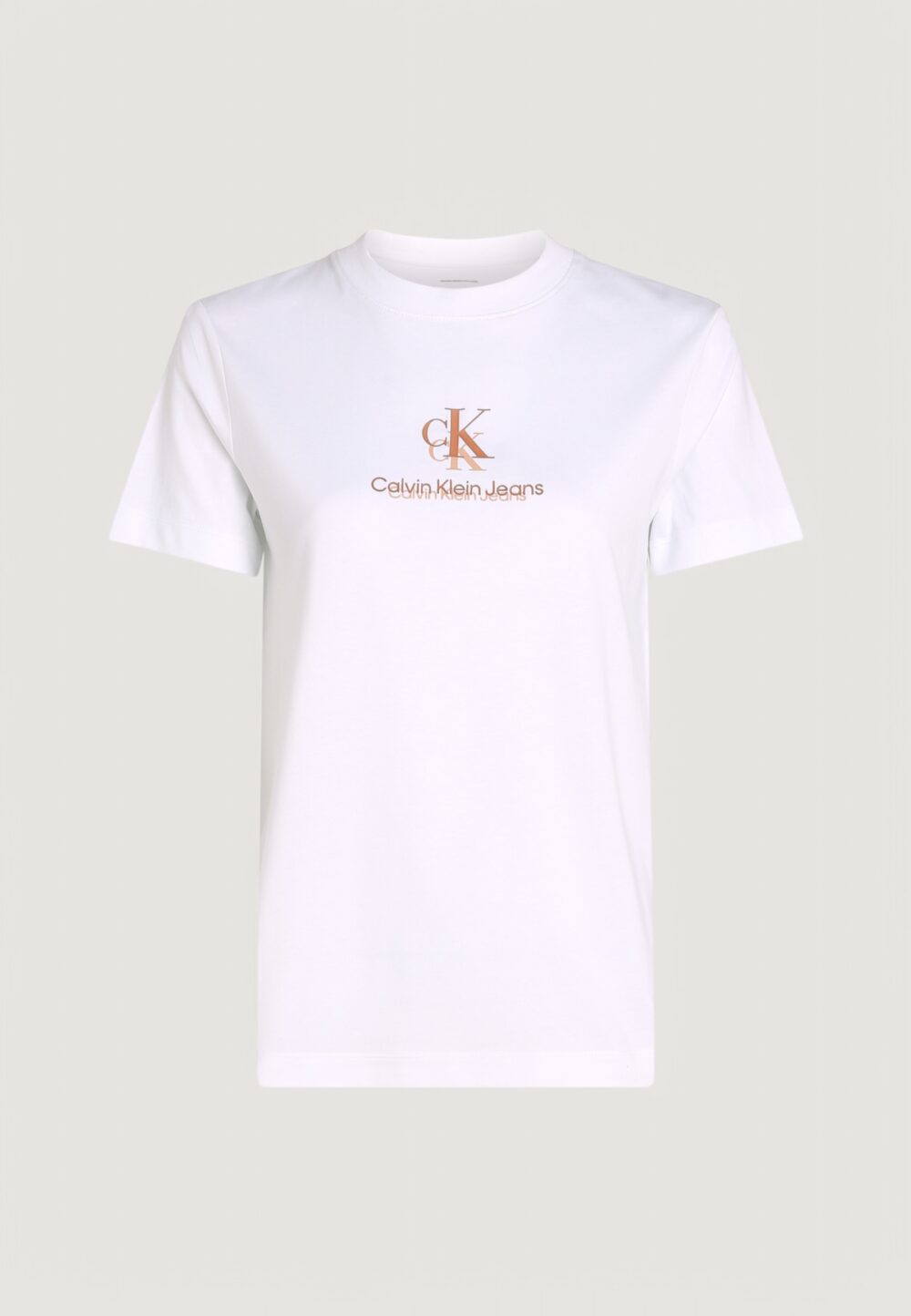 T-shirt Calvin Klein Jeans shadow graphic regular Bianco - Foto 5