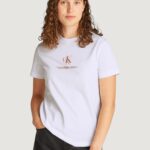 T-shirt Calvin Klein Jeans shadow graphic regular Bianco - Foto 1