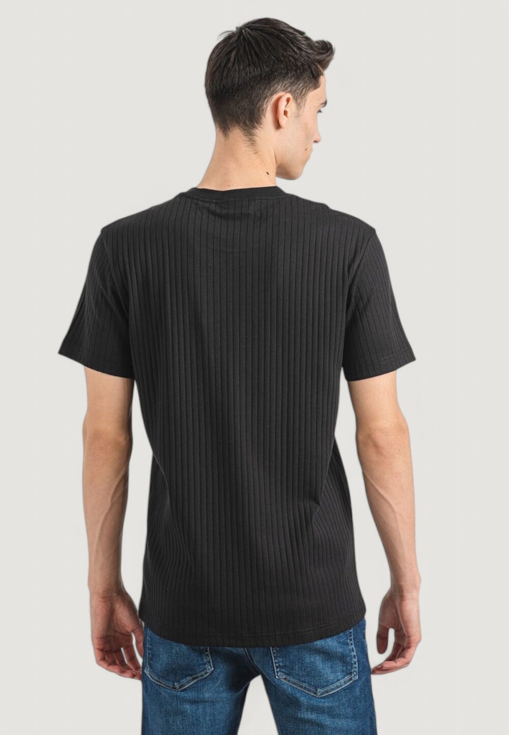 T-shirt Calvin Klein Jeans linear quilted tee Nero - Foto 3