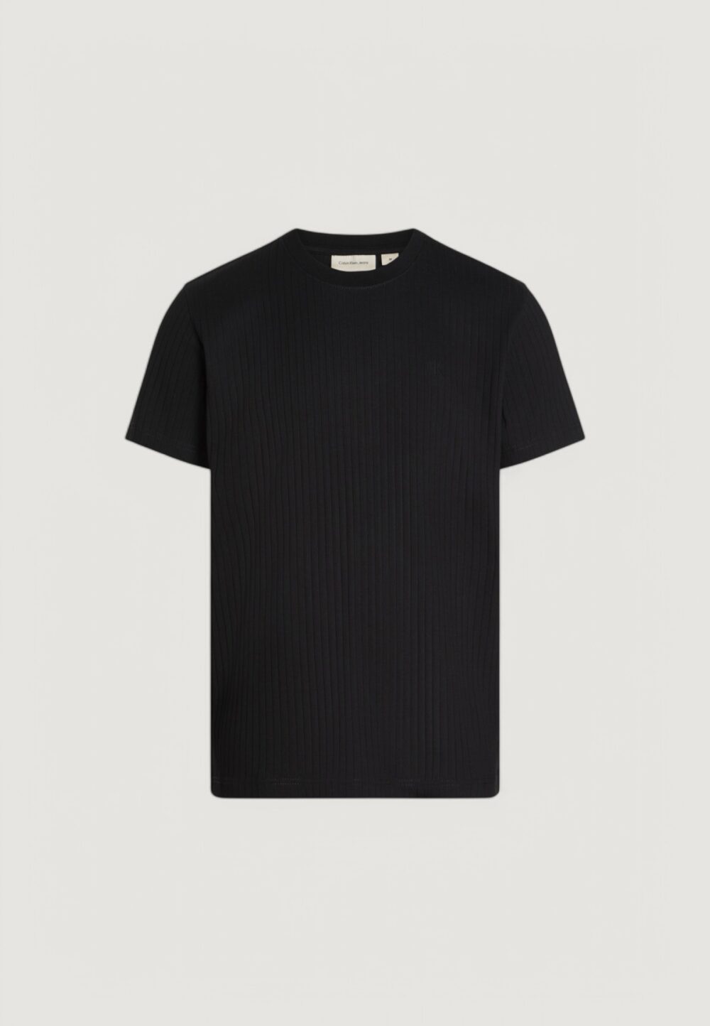 T-shirt Calvin Klein Jeans linear quilted tee Nero - Foto 4