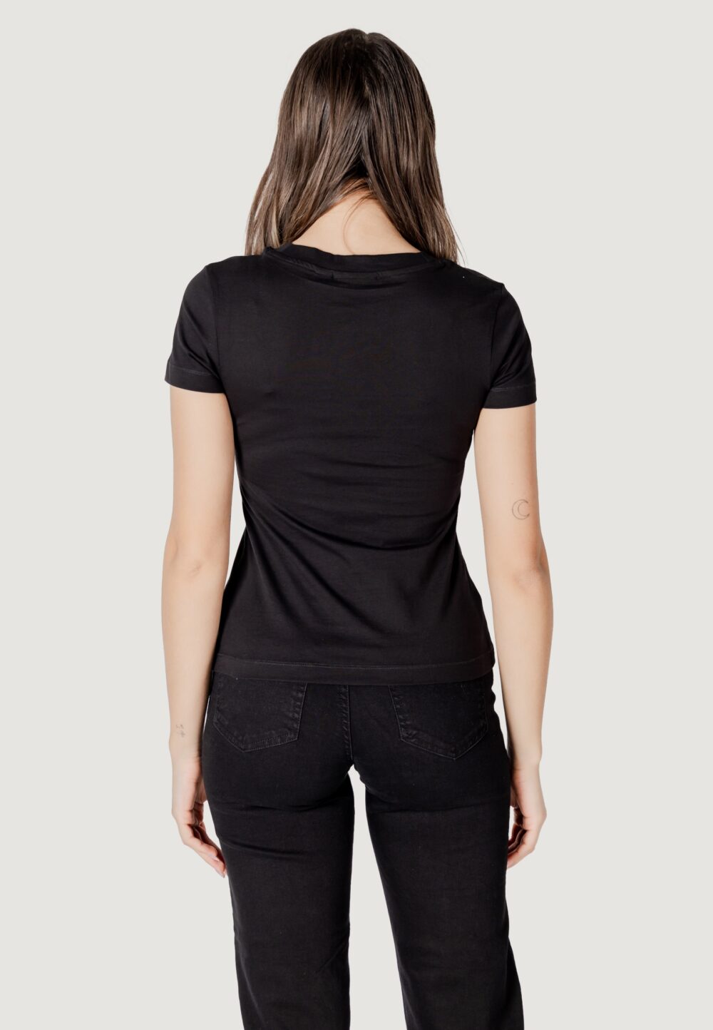 T-shirt Calvin Klein Jeans monologo tee Nero - Foto 4