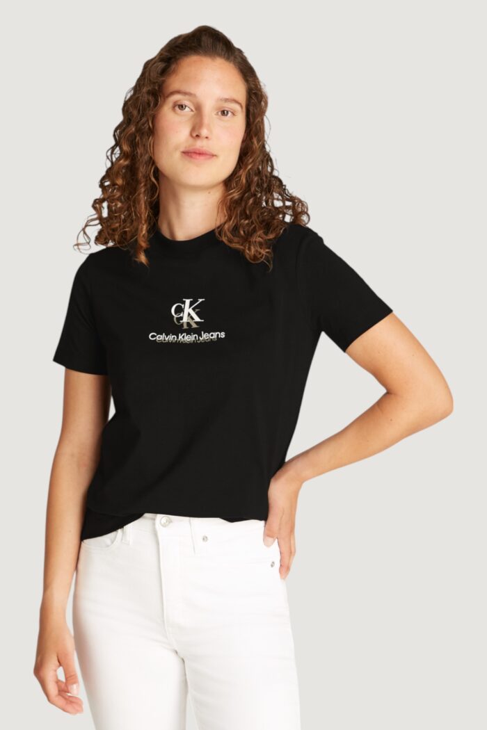 T-shirt Calvin Klein Jeans shadow graphic regular Nero