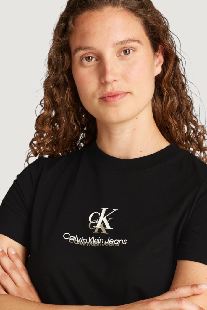 T-shirt Calvin Klein Jeans shadow graphic regular Nero