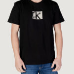T-shirt Calvin Klein Jeans small ck box tee Nero - Foto 1