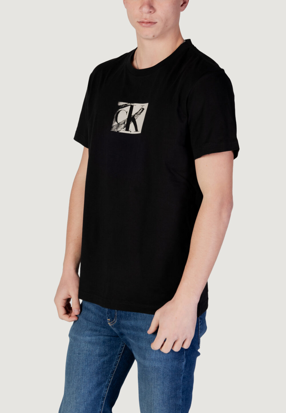 T-shirt Calvin Klein Jeans small ck box tee Nero - Foto 2