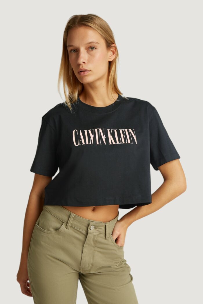 T-shirt Calvin Klein Jeans varsity Nero