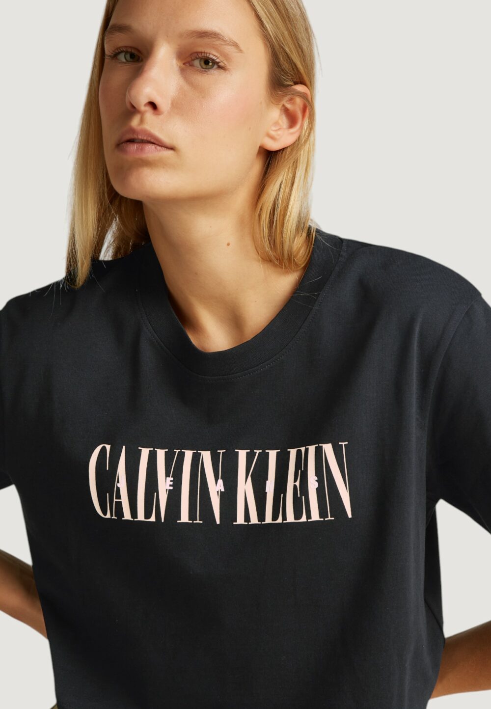 T-shirt Calvin Klein Jeans varsity Nero - Foto 3