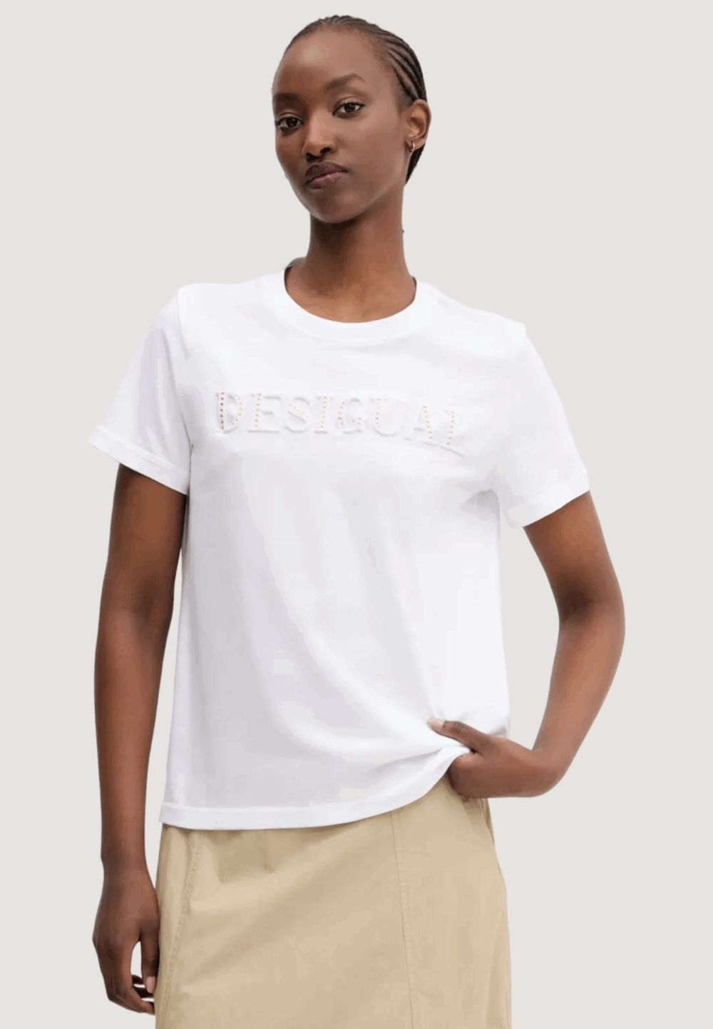 T-shirt Desigual ts_brandy Bianco - Foto 1
