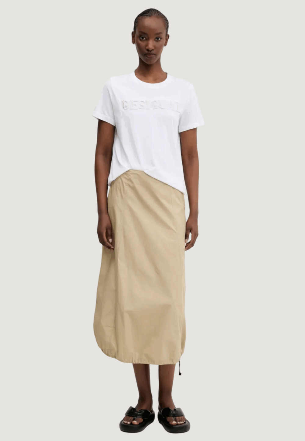 T-shirt Desigual ts_brandy Bianco - Foto 2