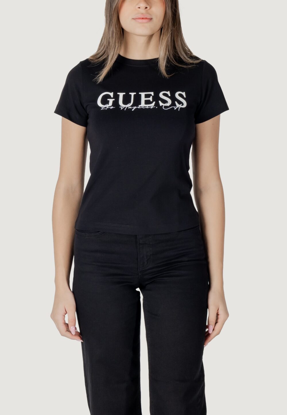 T-shirt Guess Active kamelie cn Nero - Foto 5