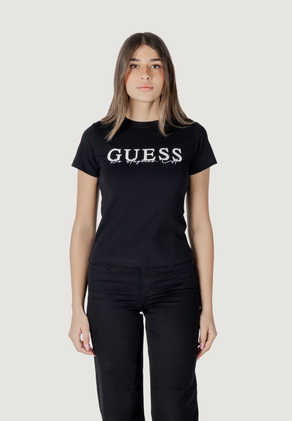 T-shirt Guess Active kamelie cn Nero - Foto 9