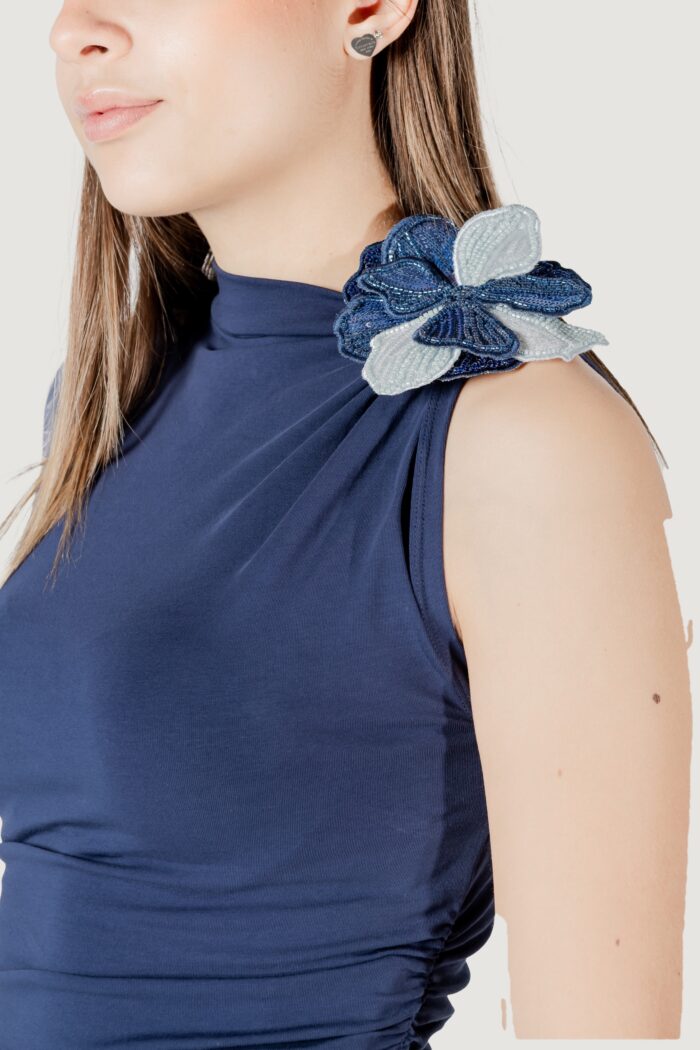 Canotta Guess ariane 3d embroidery Blu