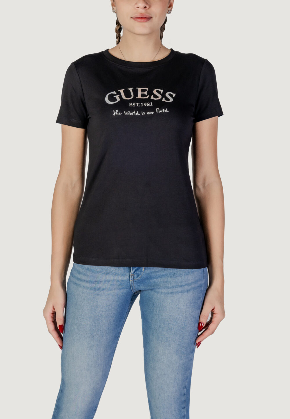 T-shirt Guess Active margot ss Nero - Foto 1