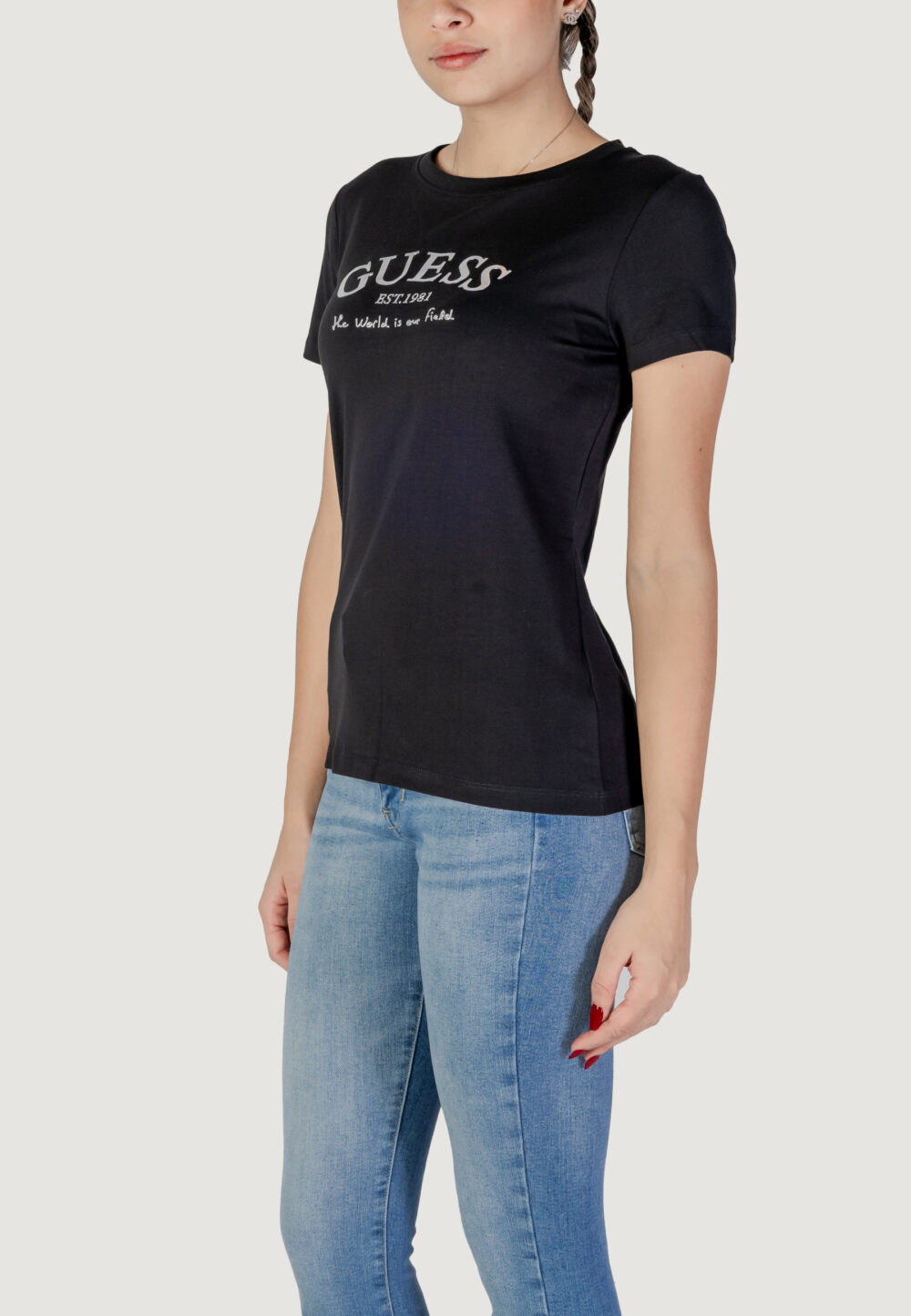 T-shirt Guess Active margot ss Nero - Foto 2