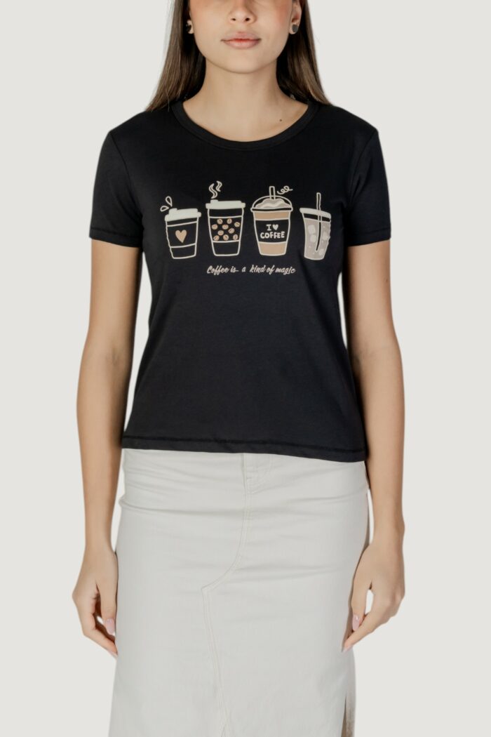 T-shirt Jacqueline de Yong jdymichigan life s/s print top jrs Nero