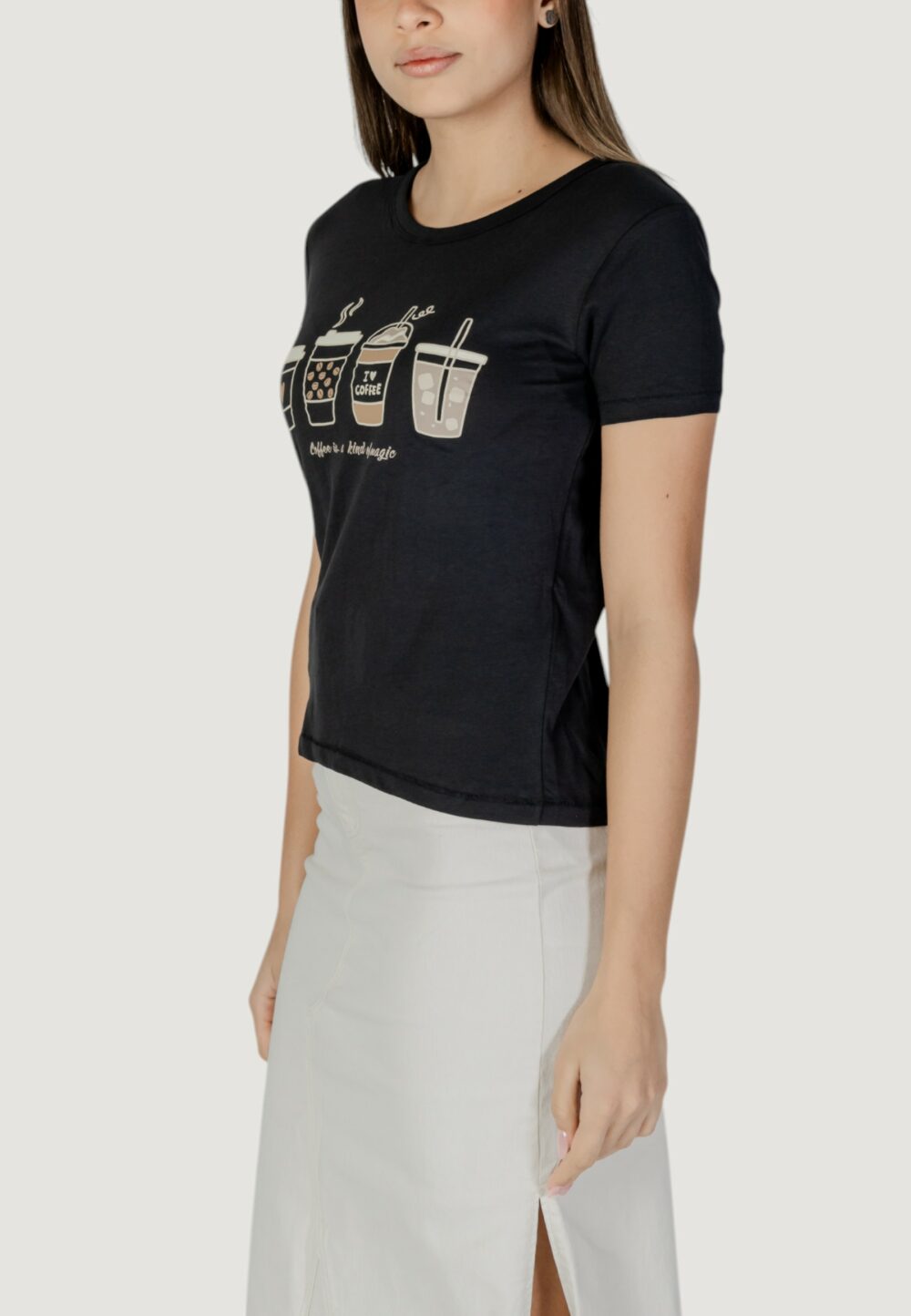 T-shirt Jacqueline de Yong jdymichigan life s/s print top jrs Nero - Foto 2