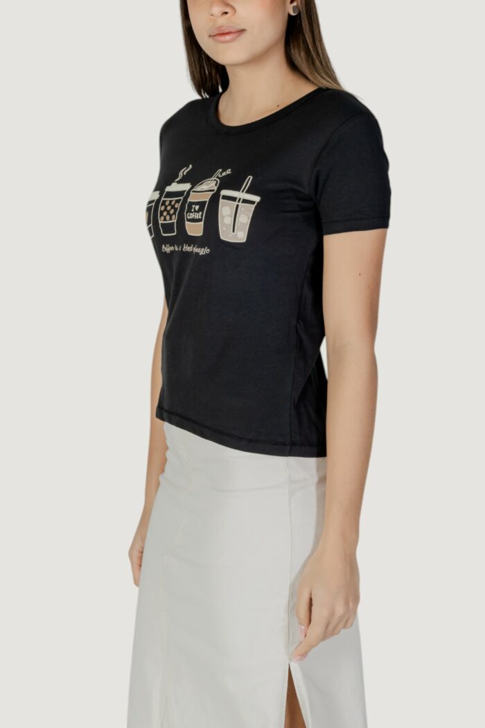 T-shirt Jacqueline de Yong jdymichigan life s/s print top jrs Nero