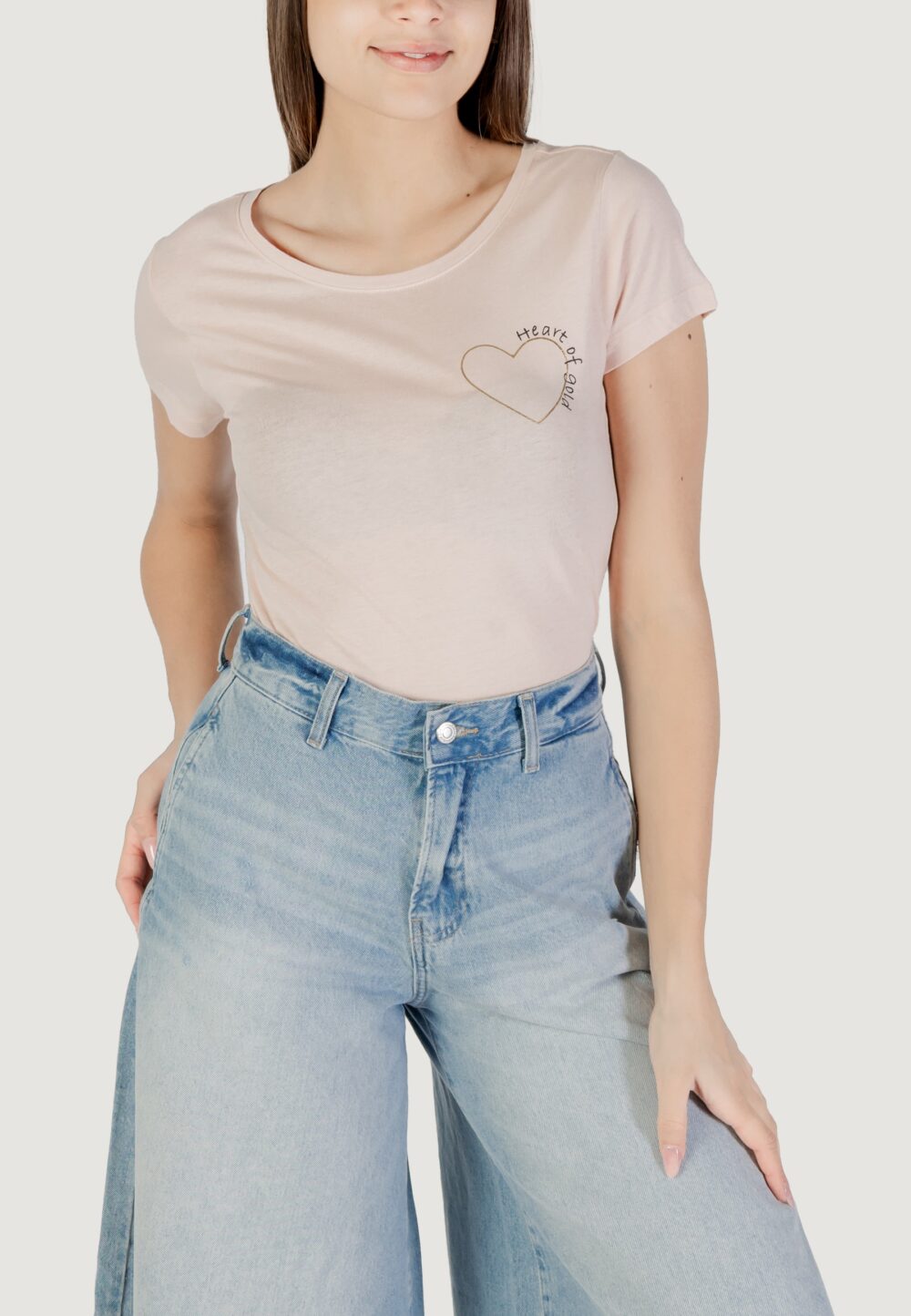 T-shirt Jacqueline de Yong jdyparis s/s print top jrs exp Rosa - Foto 1