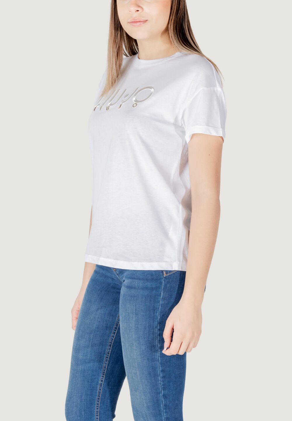 T-shirt Liu-Jo ecs moda m/c Bianco - Foto 4