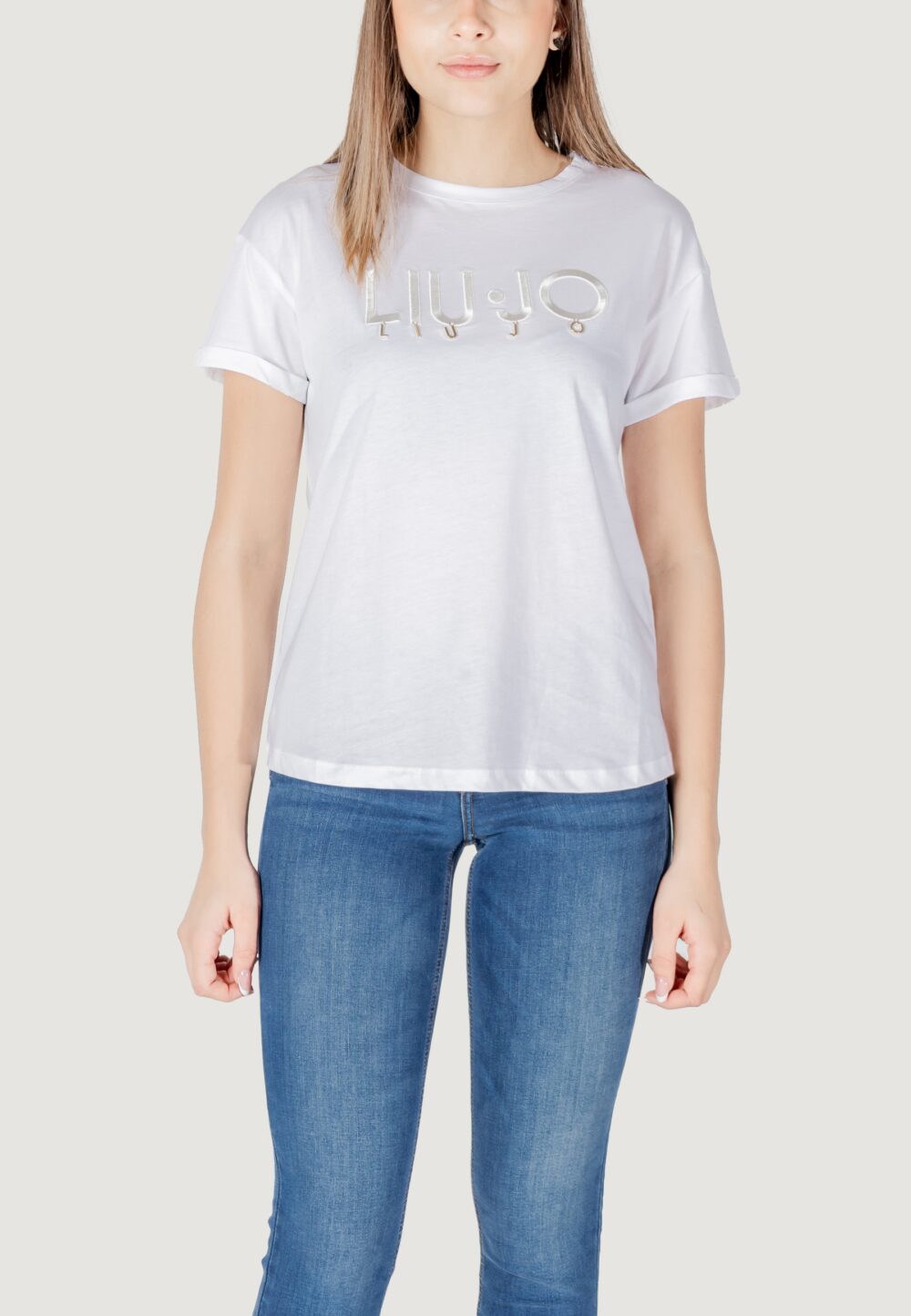 T-shirt Liu-Jo ecs moda m/c Bianco - Foto 6