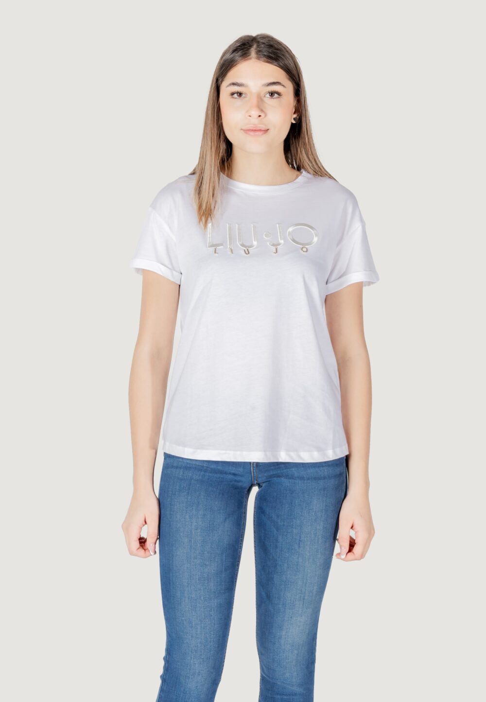 T-shirt Liu-Jo ecs moda m/c Bianco - Foto 7