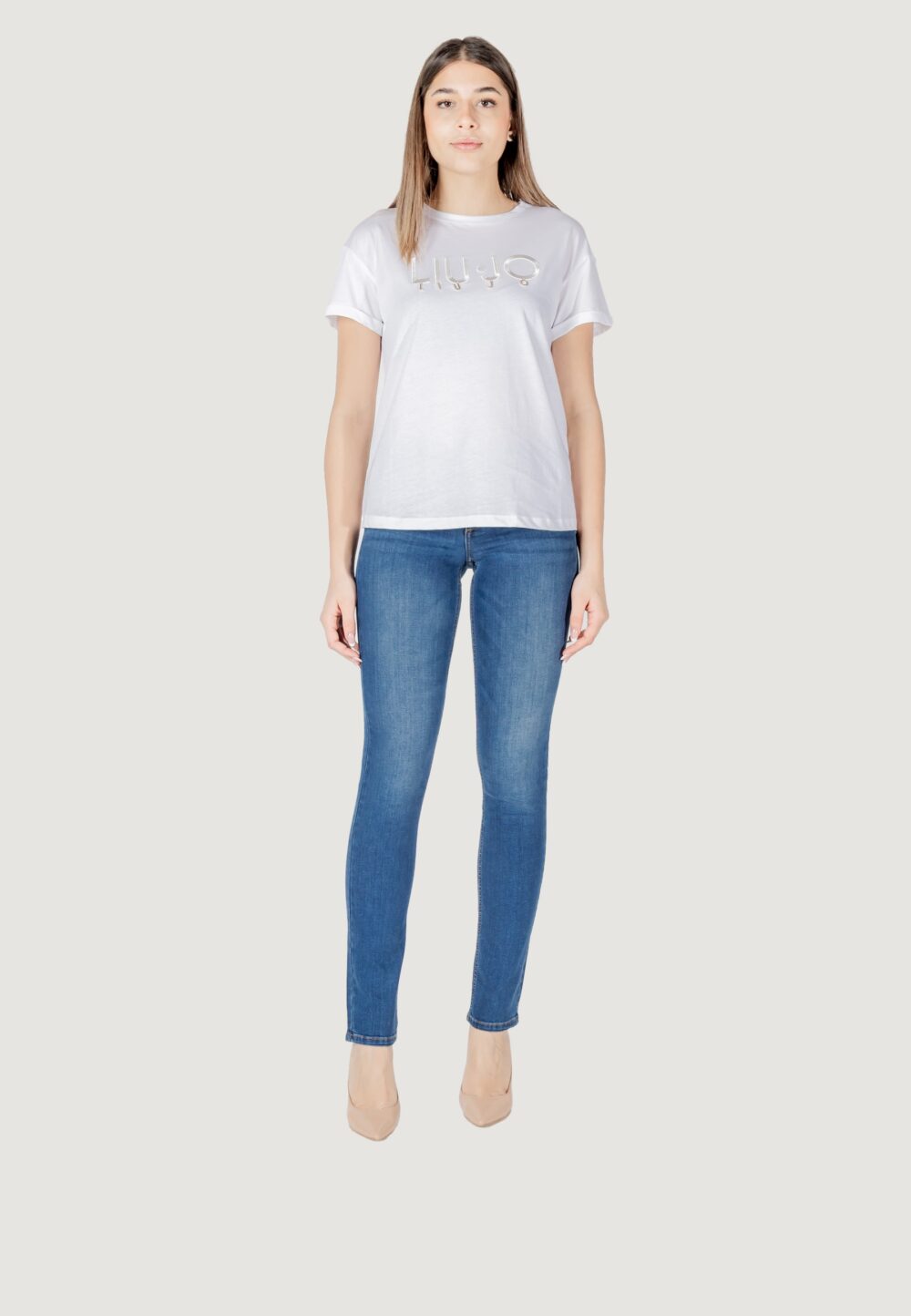 T-shirt Liu-Jo ecs moda m/c Bianco - Foto 8