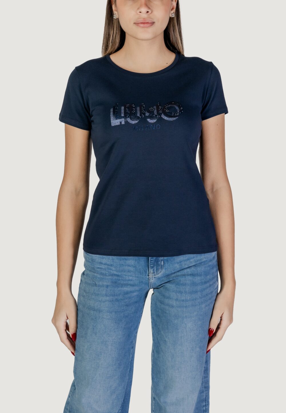 T-shirt Liu-Jo ecs moda m/c Blue scuro - Foto 1