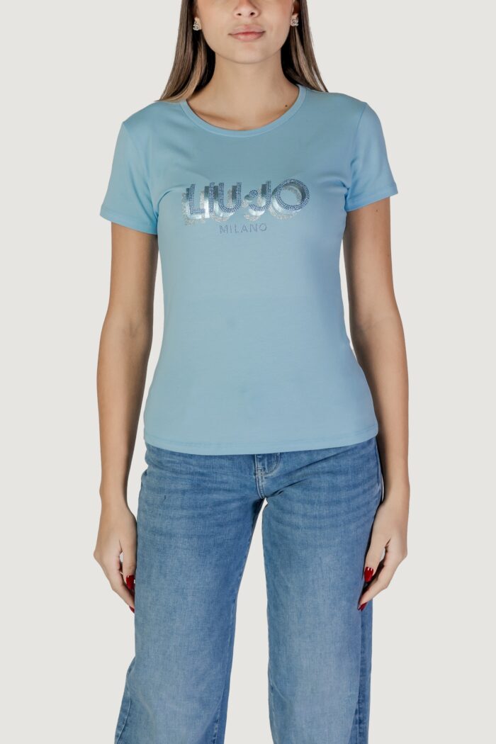 T-shirt Liu-Jo ecs moda m/c Celeste