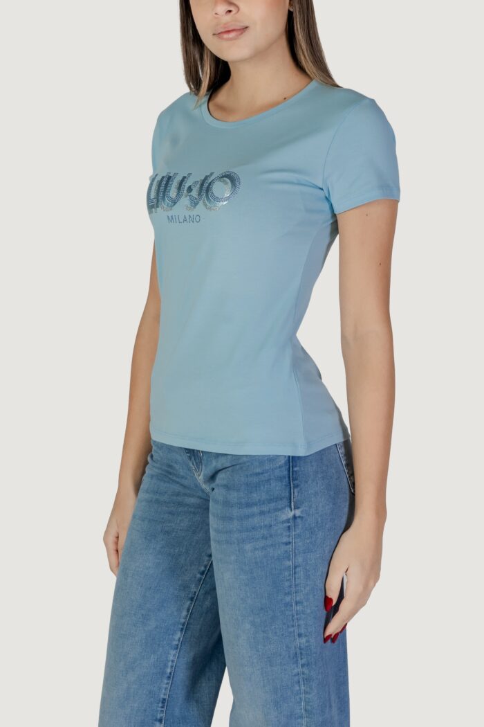 T-shirt Liu-Jo ecs moda m/c Celeste