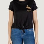 T-shirt Only onldora s/s knot fold-up top jrs Nero - Foto 1