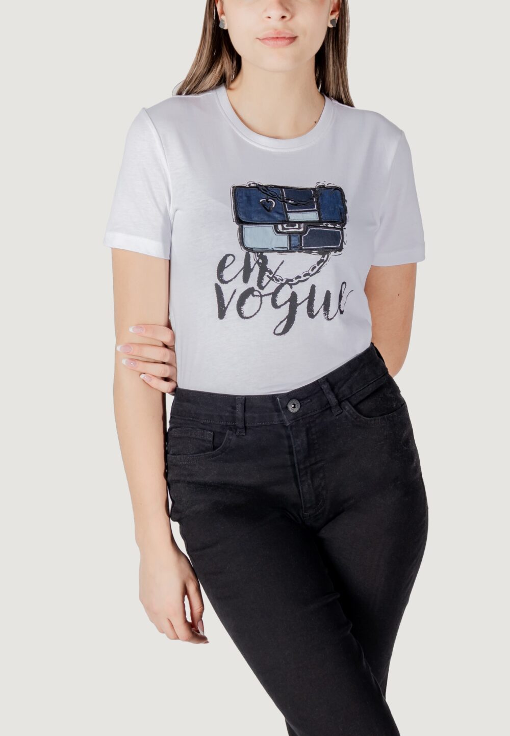 T-shirt Only onlemma life reg s/s lady top box jrs Panna - Foto 1