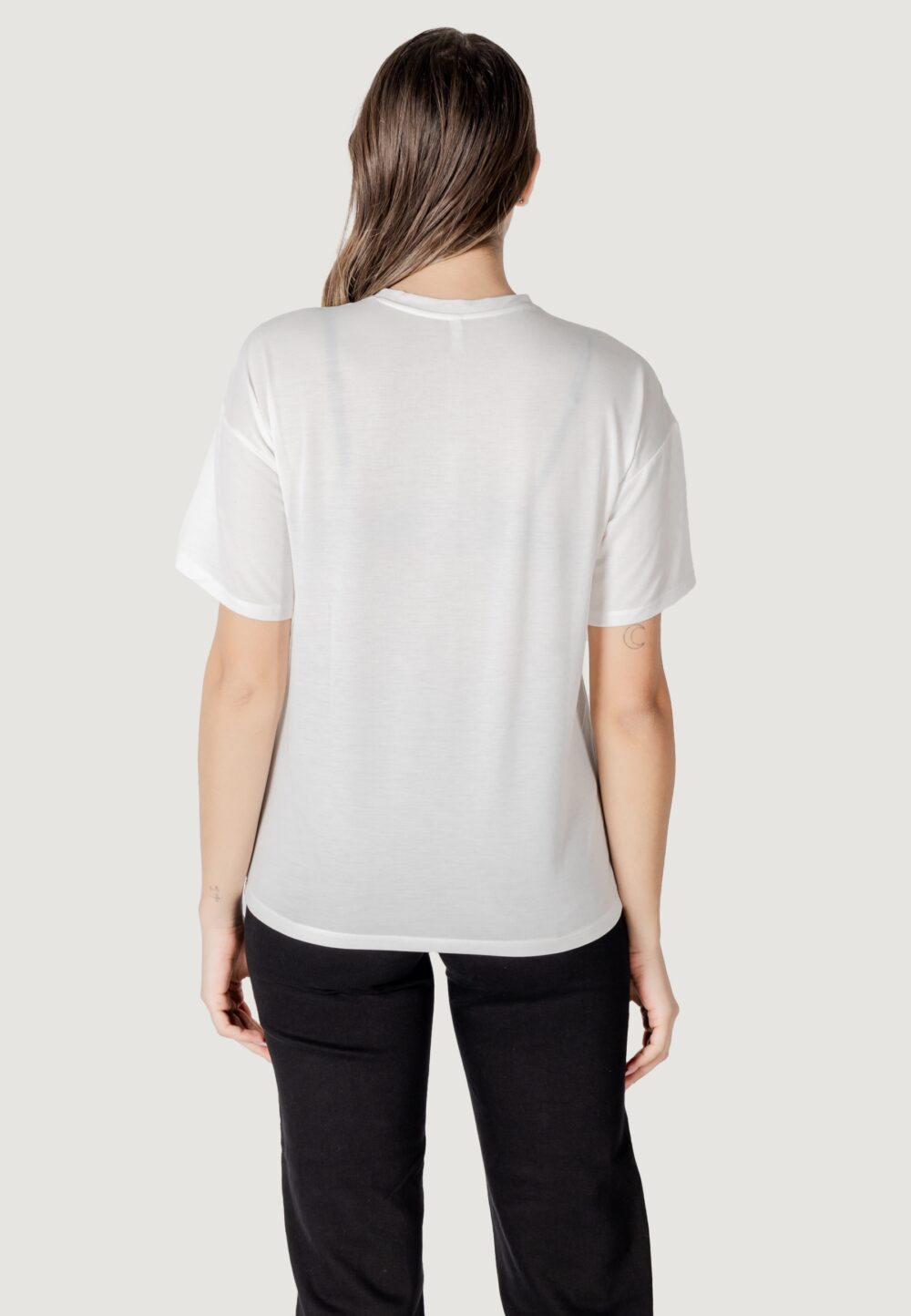 T-shirt Only onlmelina s/s ladies top box jrs Panna - Foto 4