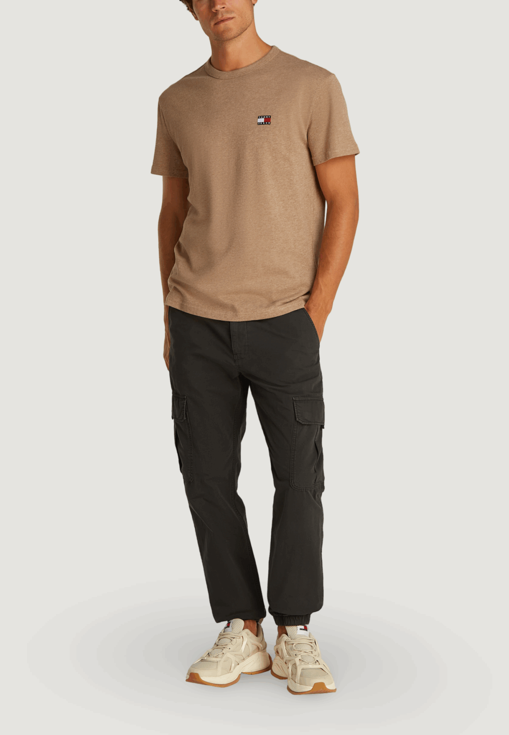 T-shirt Tommy Hilfiger Jeans tjm reg badge tee Beige - Foto 3