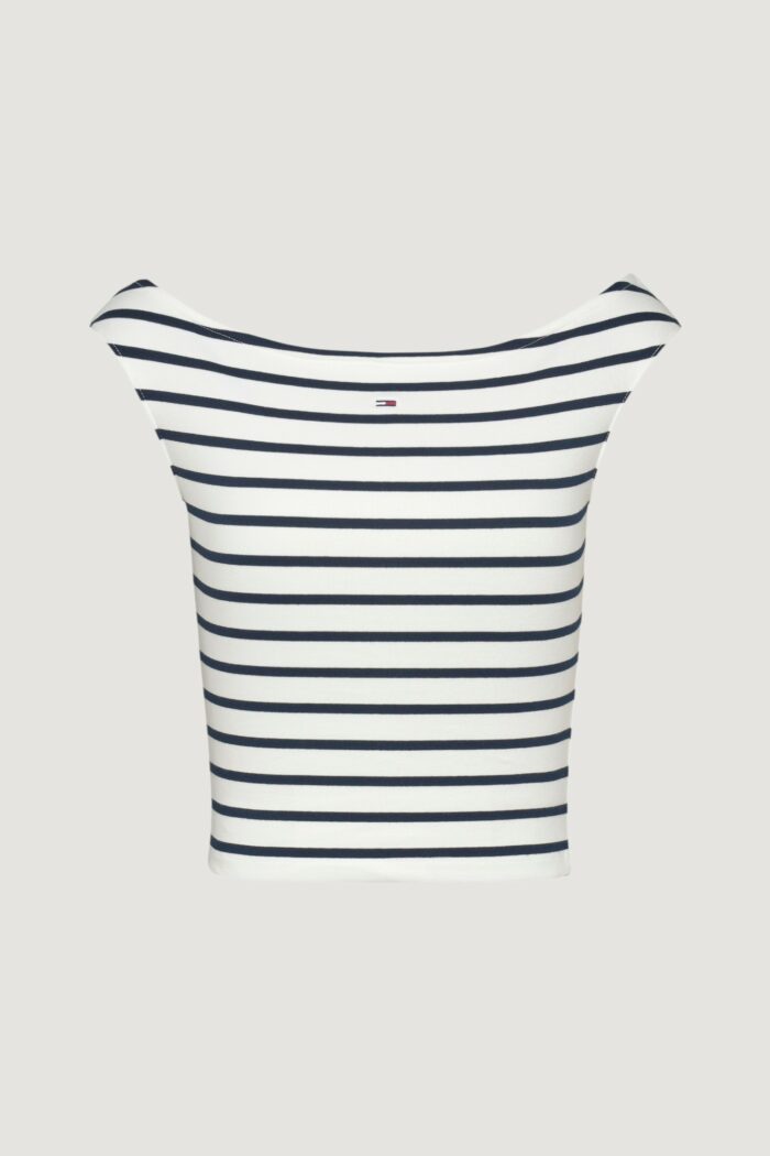T-shirt Tommy Hilfiger Jeans tjw boat neck top ss Bianco – Blu