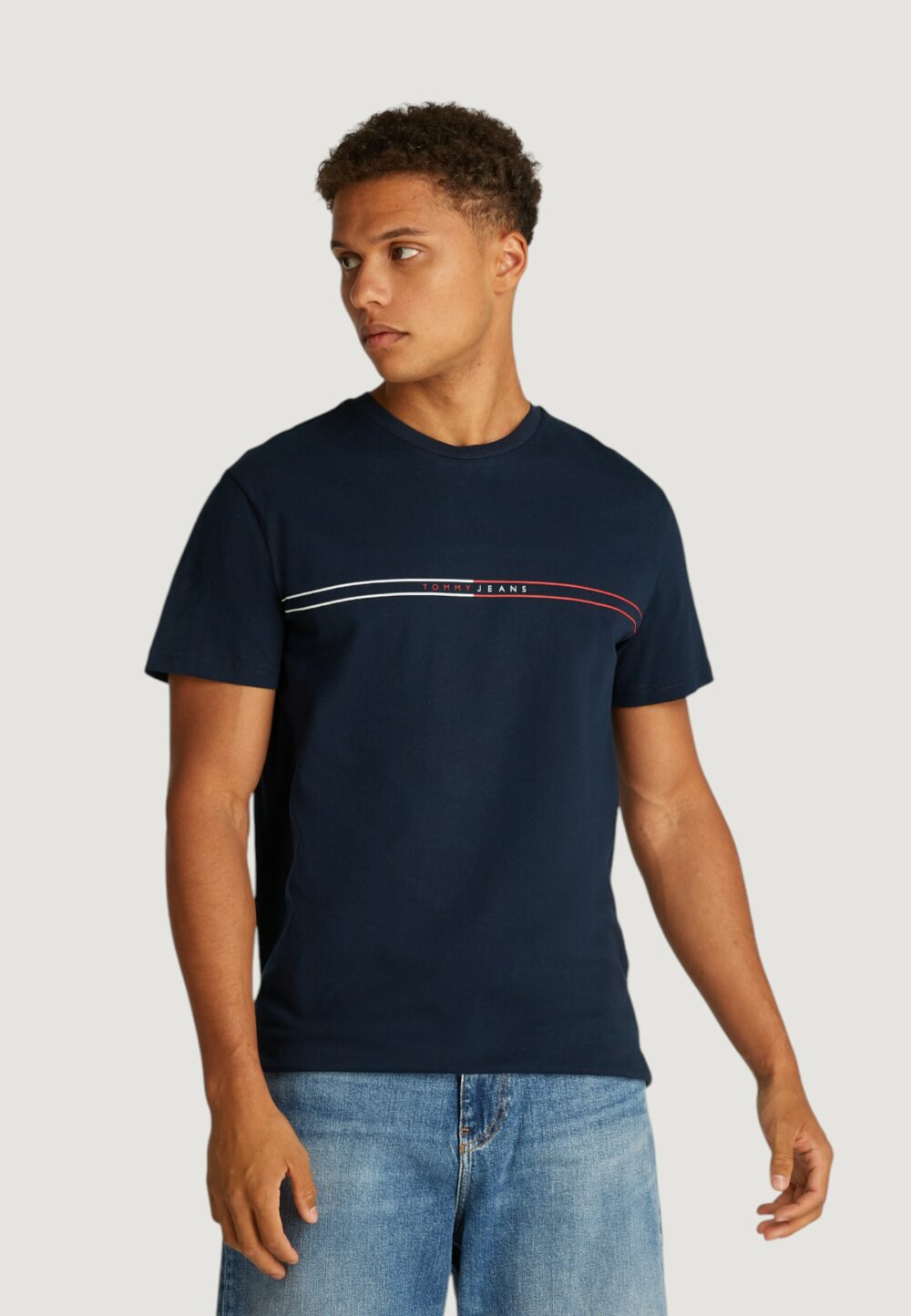 T-shirt Tommy Hilfiger Jeans tjm entry graphic Blu - Foto 1