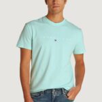 T-shirt Tommy Hilfiger Jeans tjm reg linear logo Menta - Foto 1