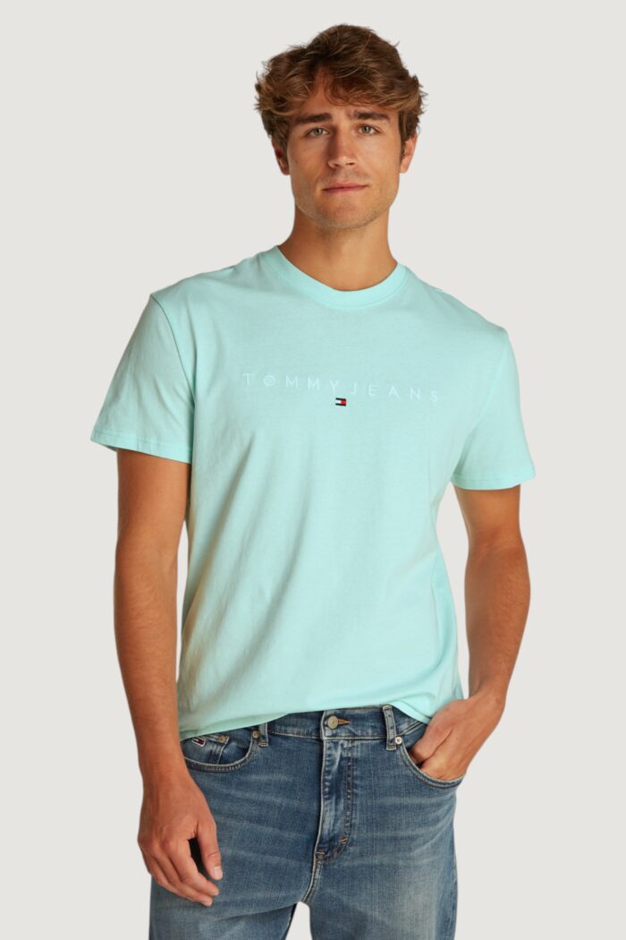 T-shirt Tommy Hilfiger Jeans tjm reg linear logo Menta
