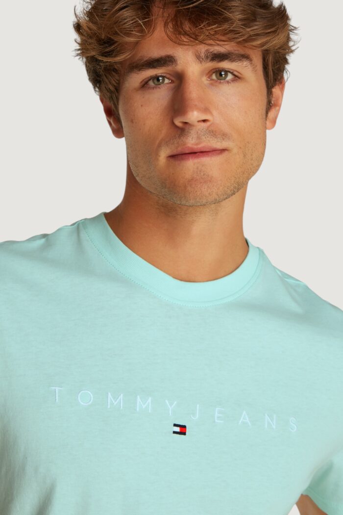 T-shirt Tommy Hilfiger Jeans tjm reg linear logo Menta