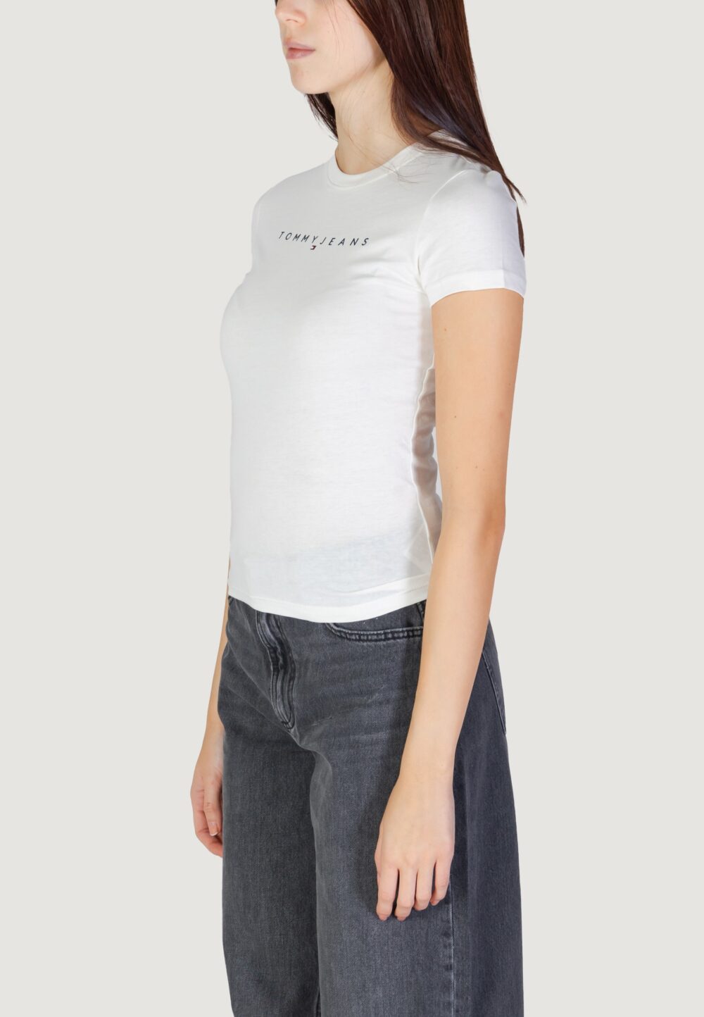 T-shirt Tommy Hilfiger Jeans tjw linear tee Panna - Foto 3