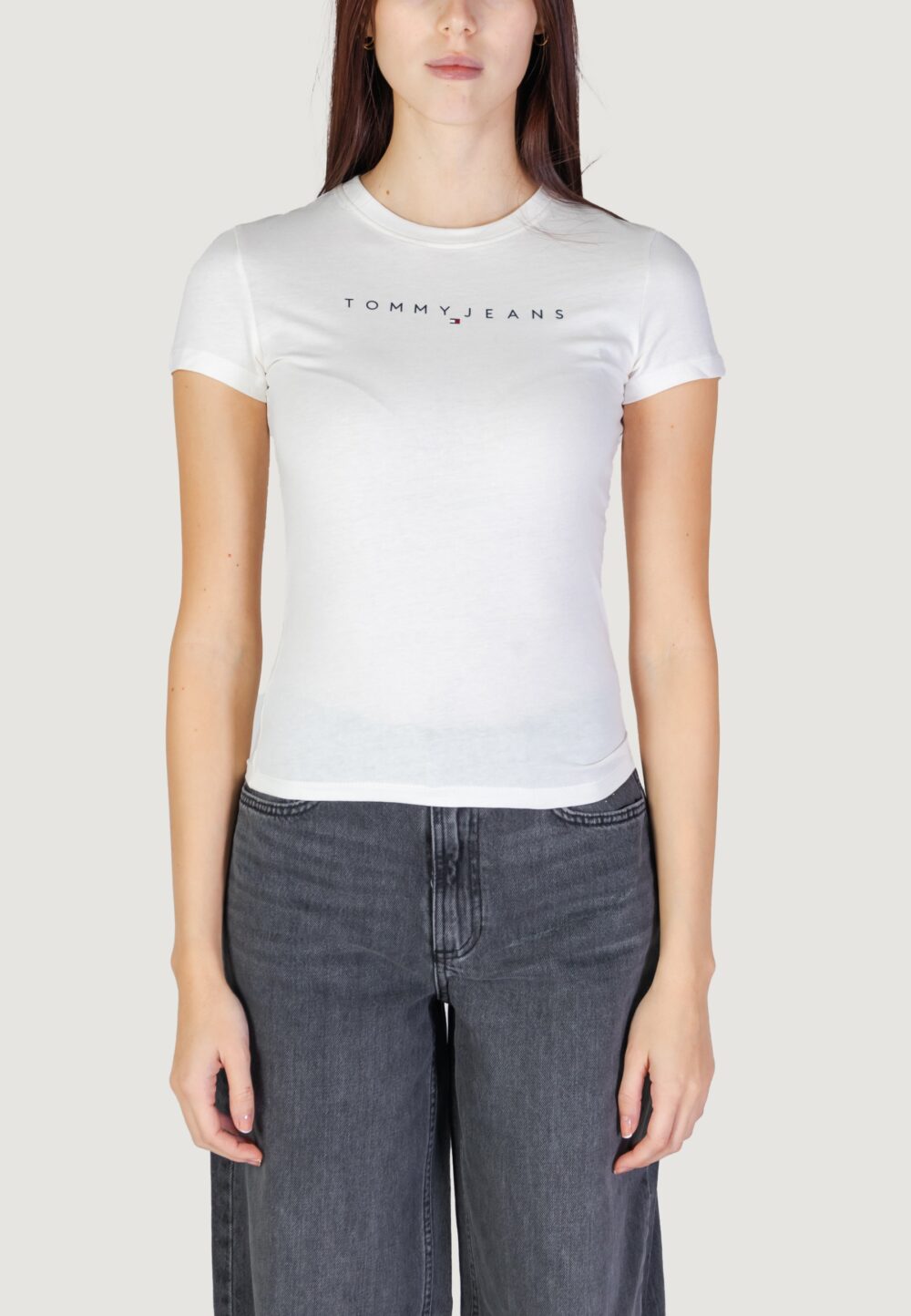 T-shirt Tommy Hilfiger Jeans tjw linear tee Panna - Foto 5