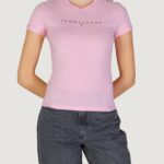 T-shirt Tommy Hilfiger Jeans tjw linear tee Rosa - Foto 1