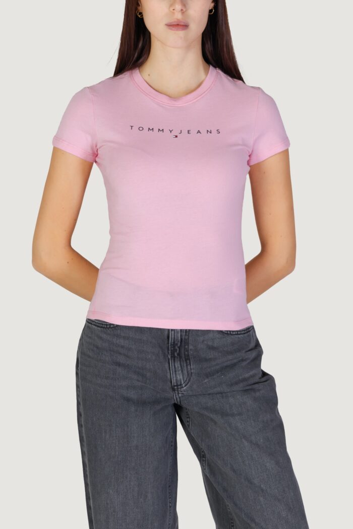 T-shirt Tommy Hilfiger Jeans tjw linear tee Rosa