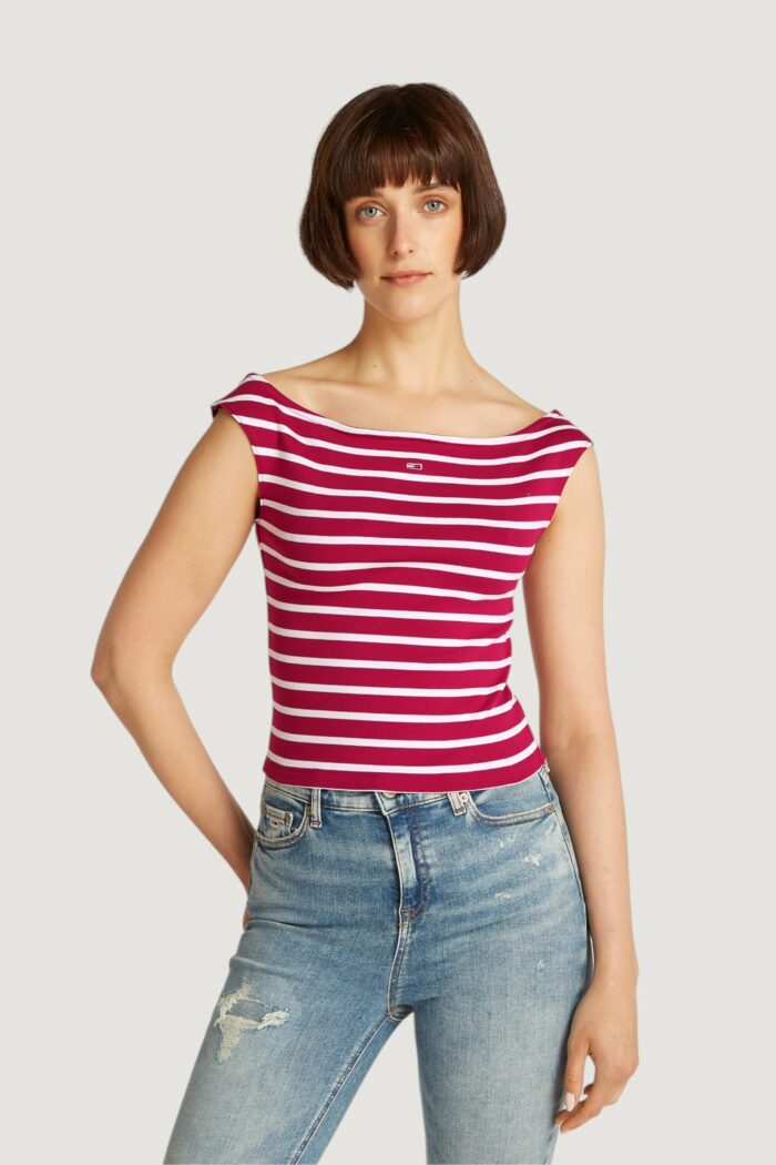 T-shirt Tommy Hilfiger Jeans tjw boat neck top ss Rosso