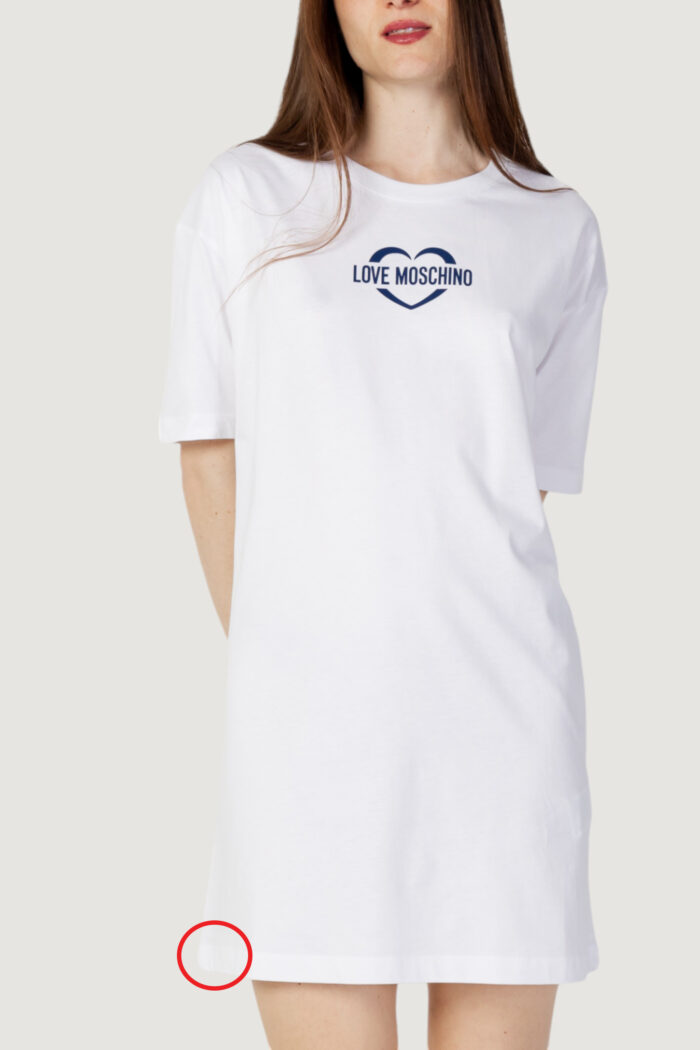 Vestito corto Love Moschino seconda scelta Bianco