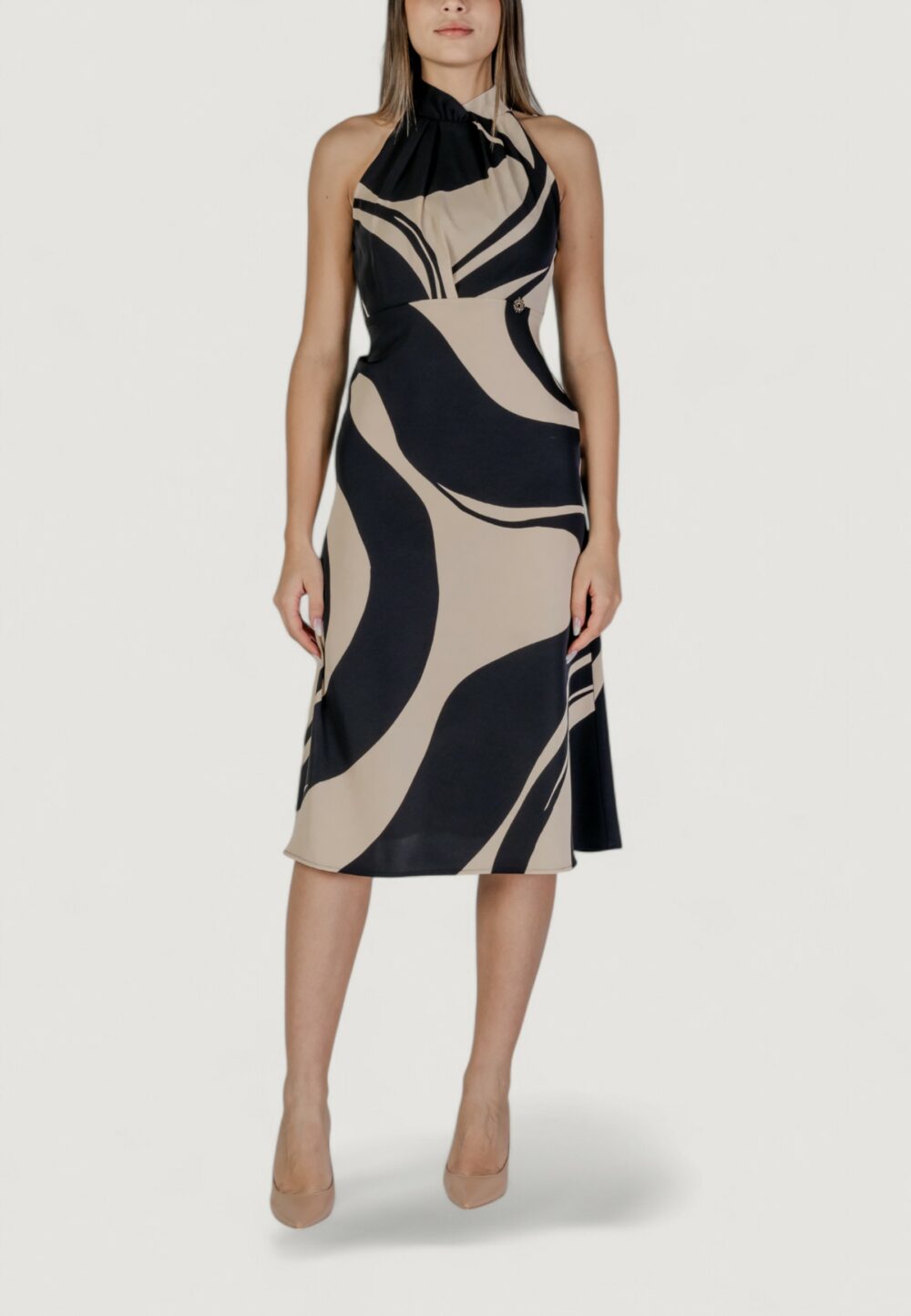 Vestito lungo Rinascimento Beige chiaro - Foto 3
