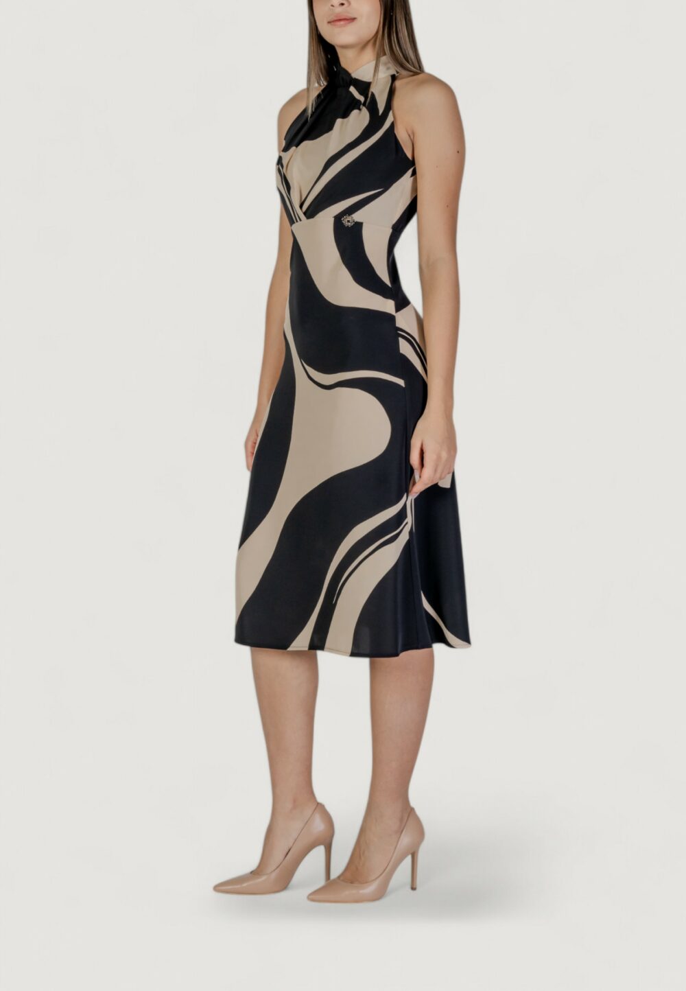Vestito lungo Rinascimento Beige chiaro - Foto 4