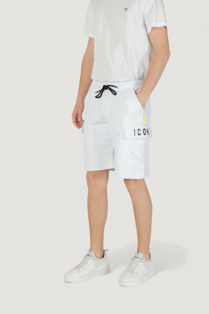 Bermuda sportivi Icon logo piccolo Bianco