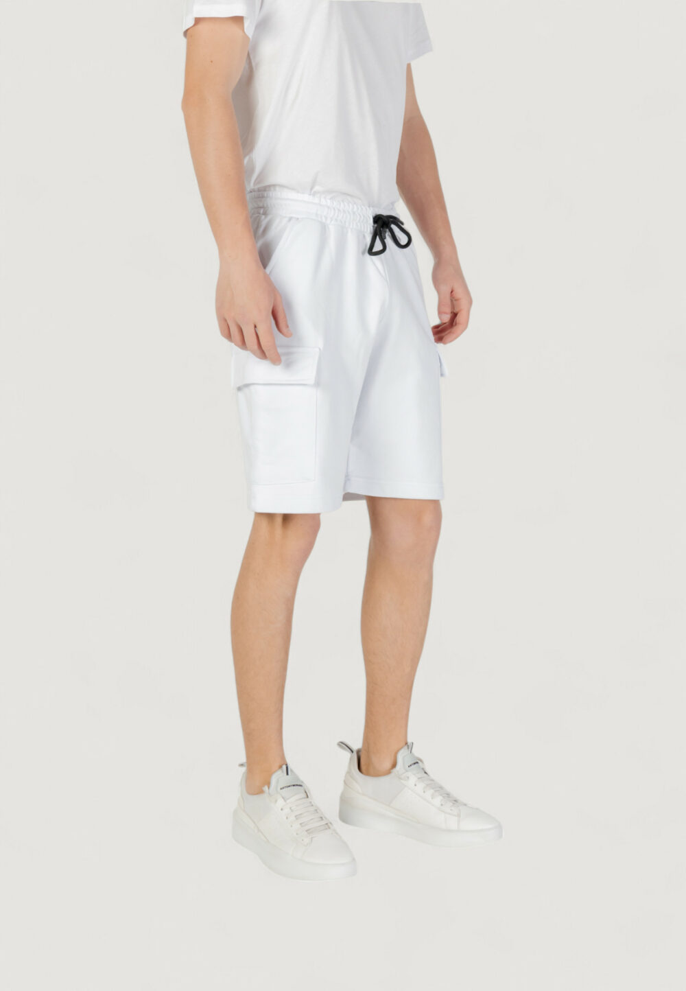 Bermuda sportivi Icon logo piccolo Bianco - Foto 3