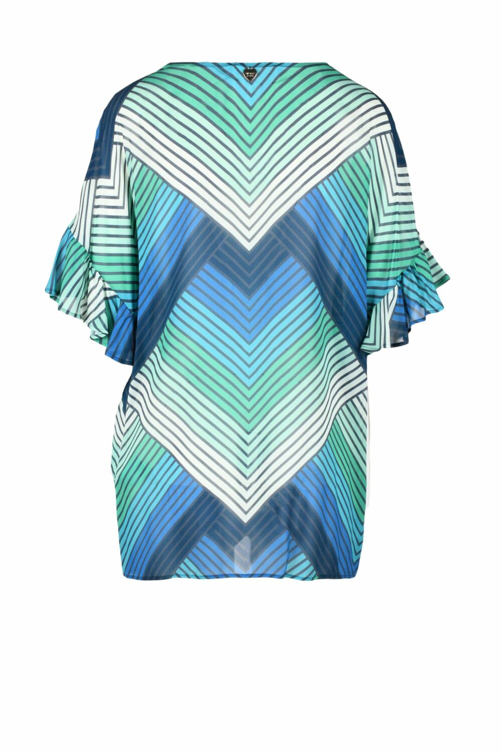 Blusa manica corta TWIN SET VERDE/AZZURRO - Foto 2